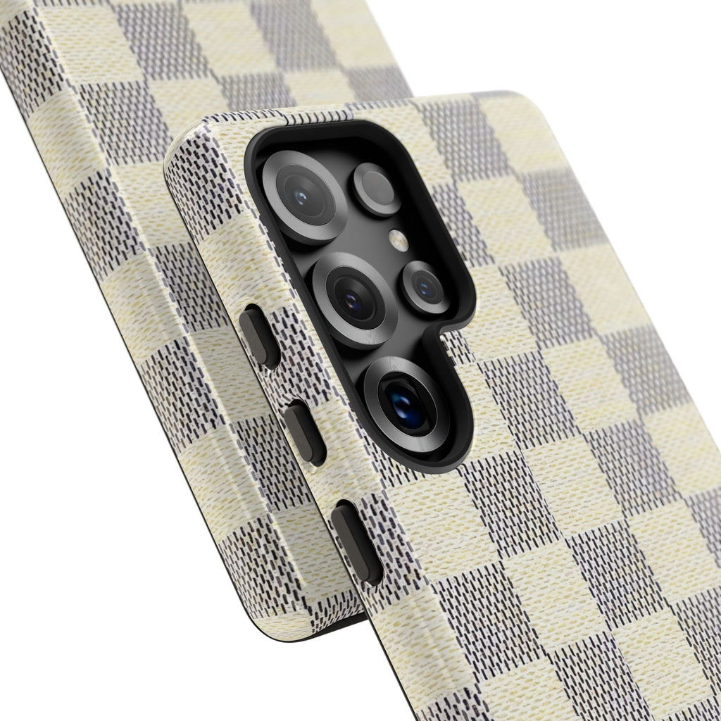 Checkered Cream Phone Case