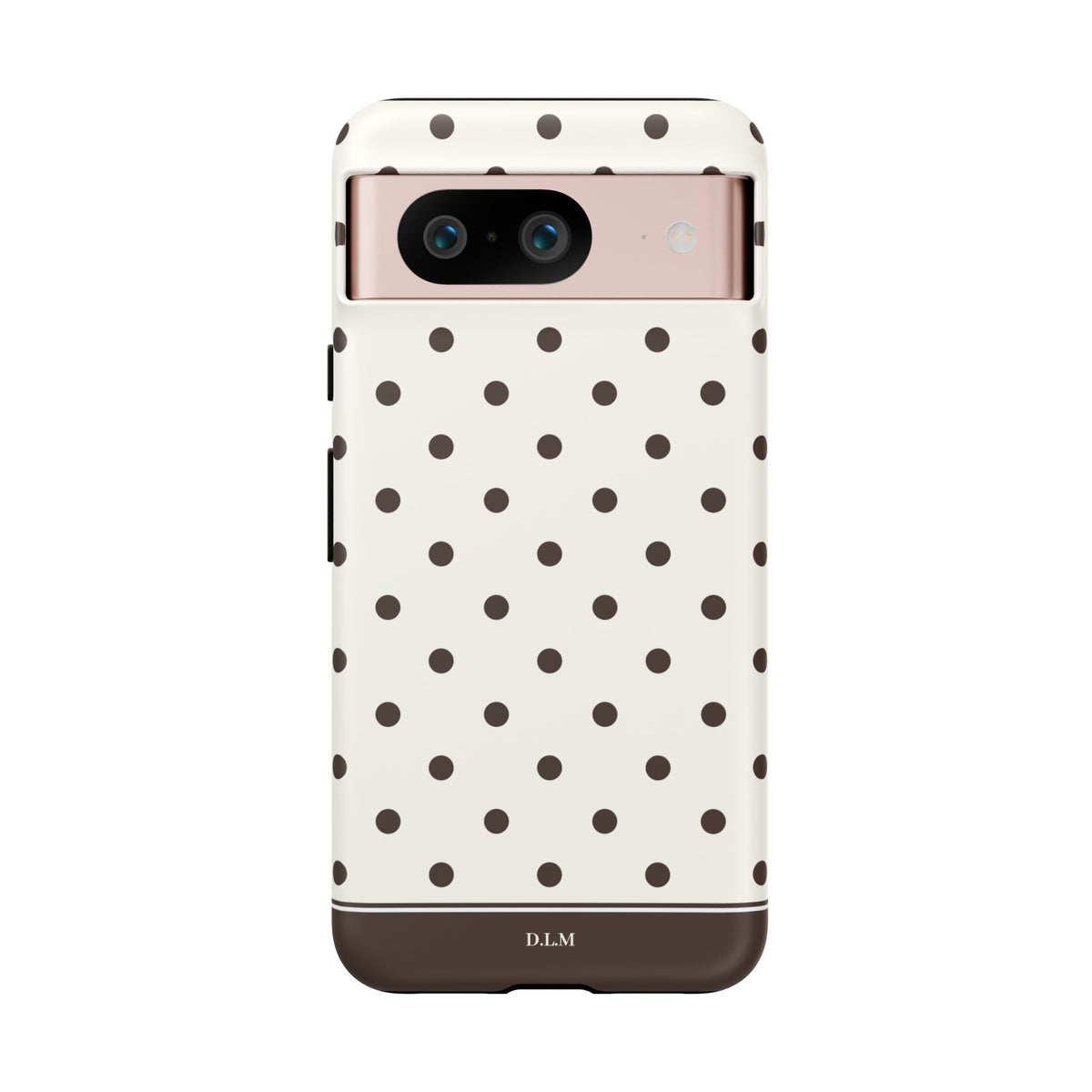 Creamy Mocha Personalised Polka Dot Case