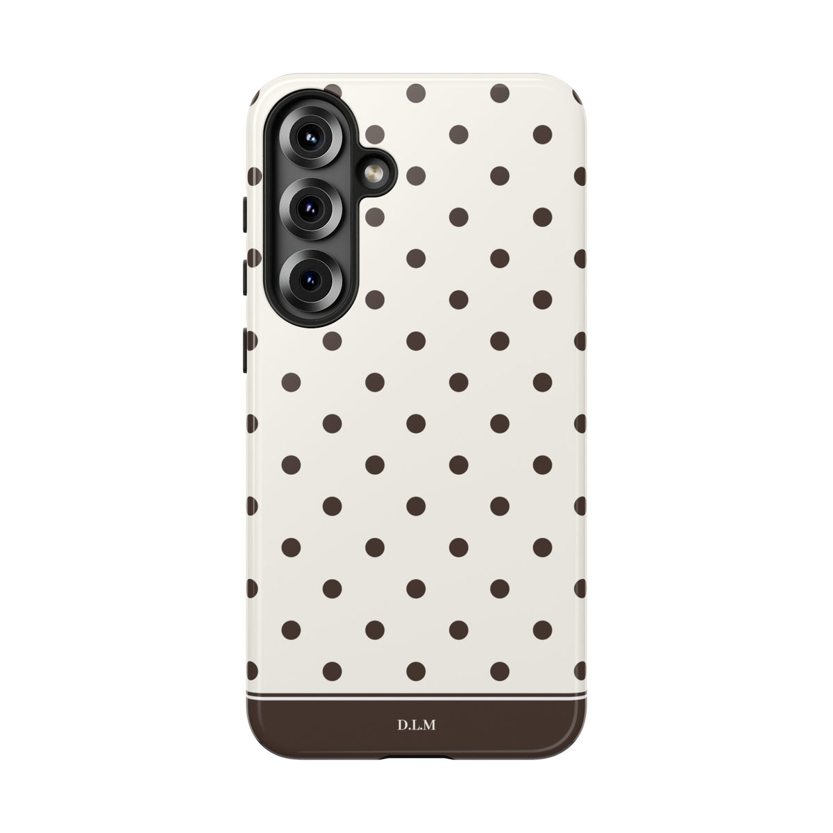 Creamy Mocha Personalised Polka Dot Case