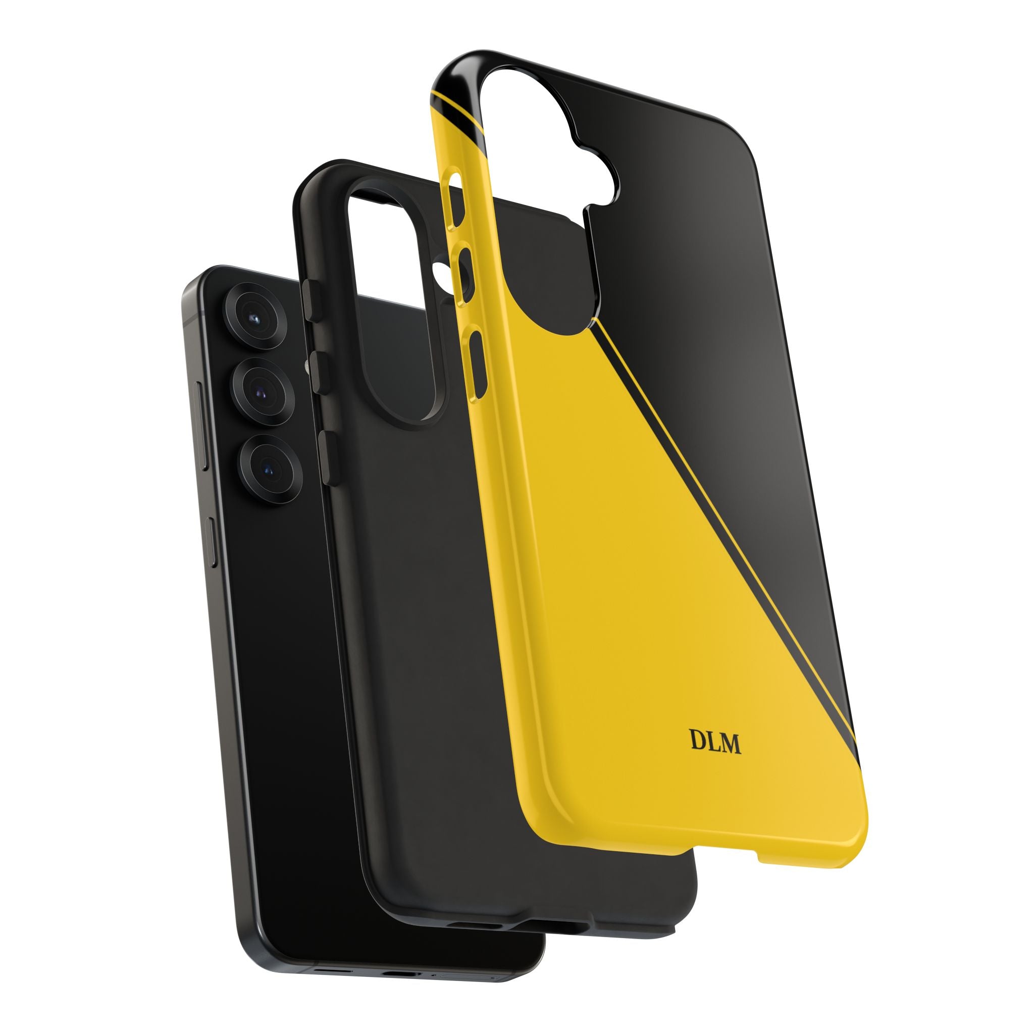 Yellow/Black Two Tone Custom Initials Case
