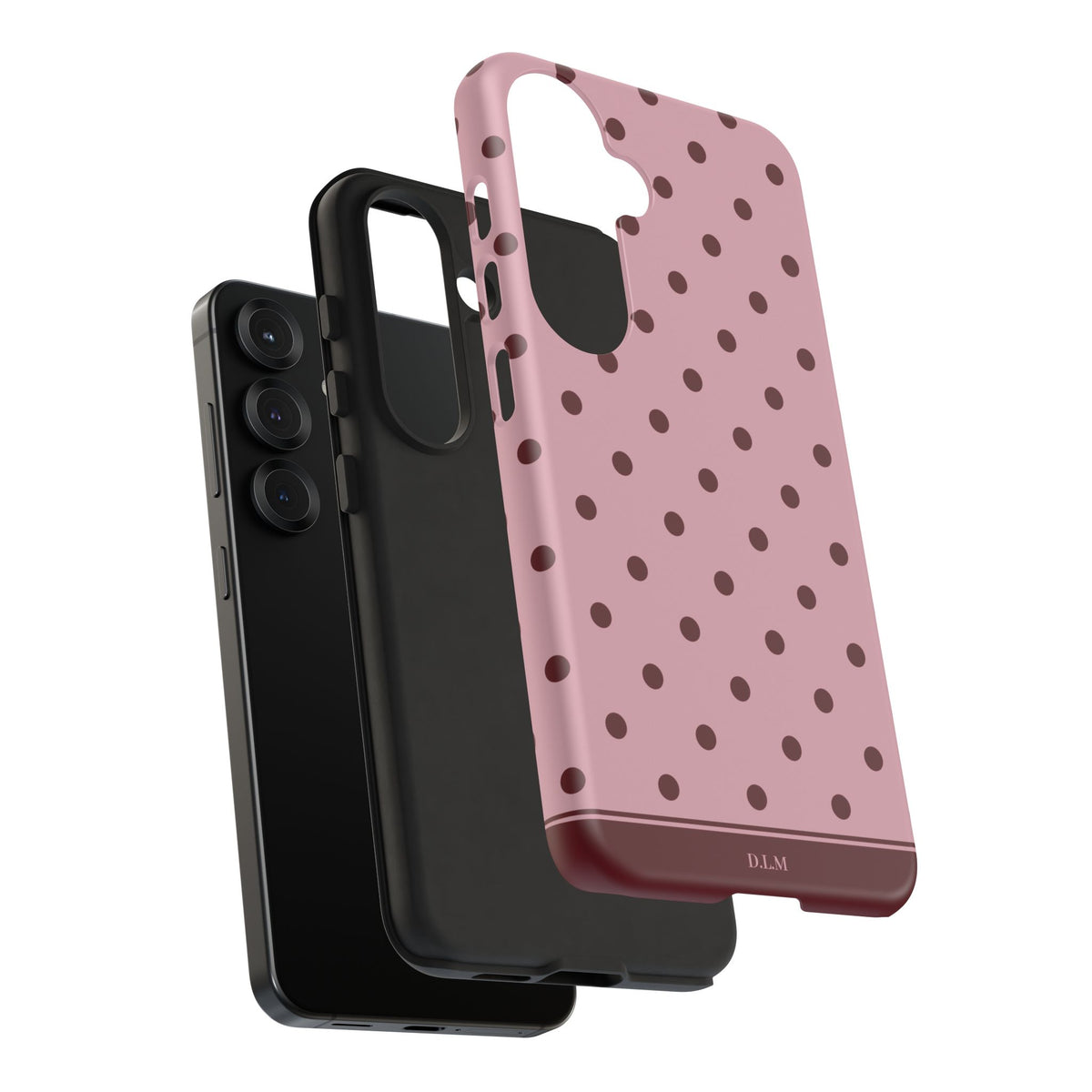 Berry Blush Personalised Polka Dot Case