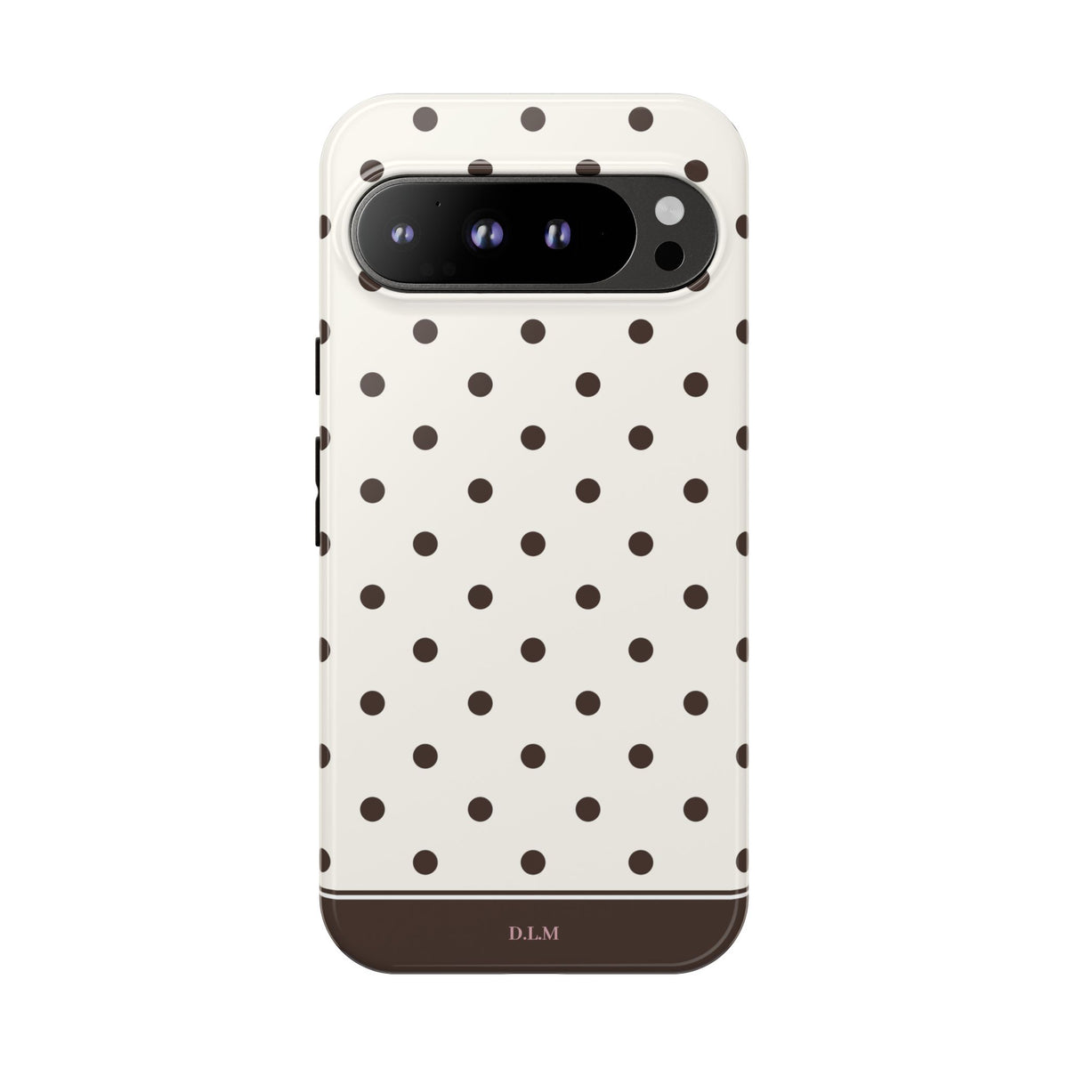 Creamy Mocha Personalised Polka Dot Case