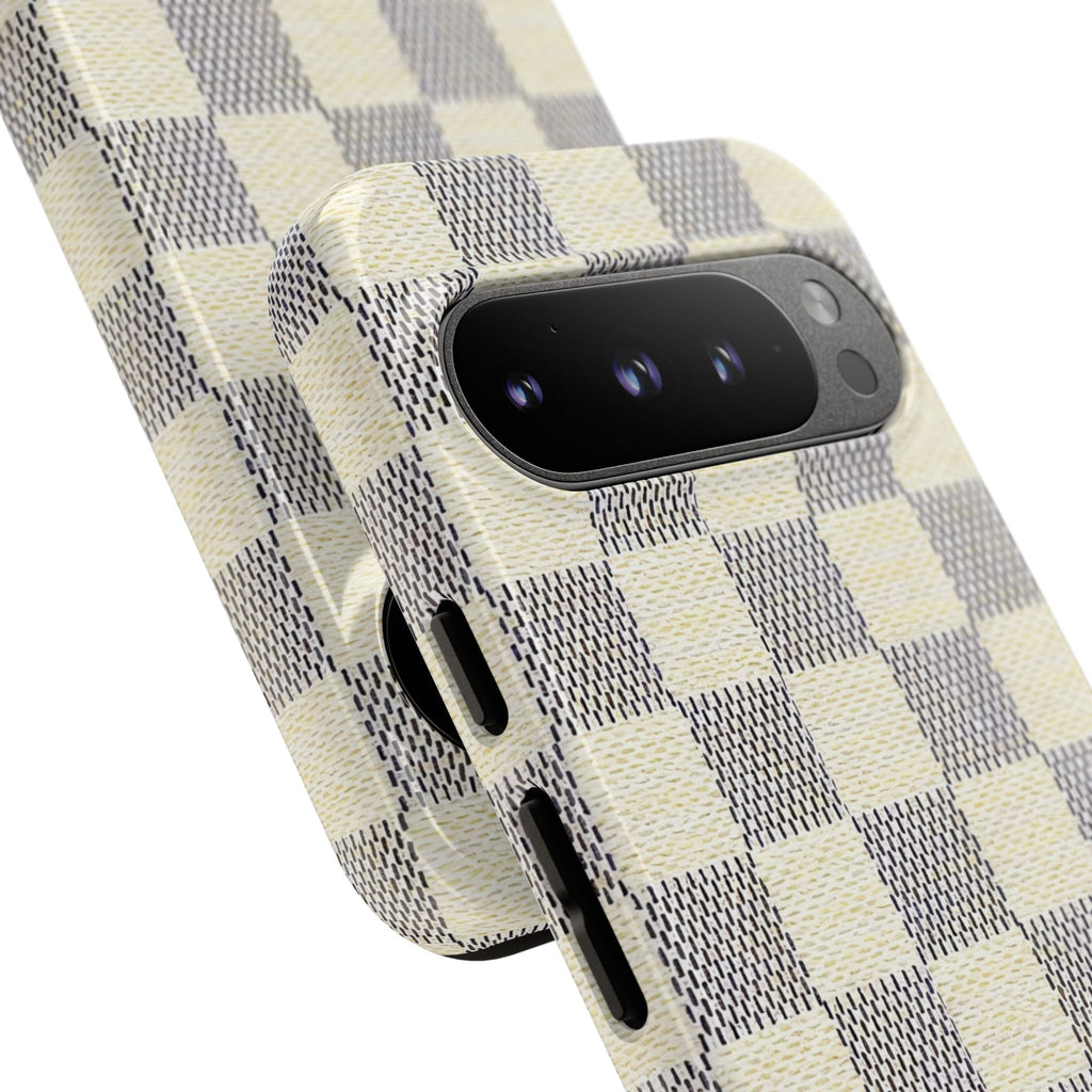 Checkered Cream Phone Case