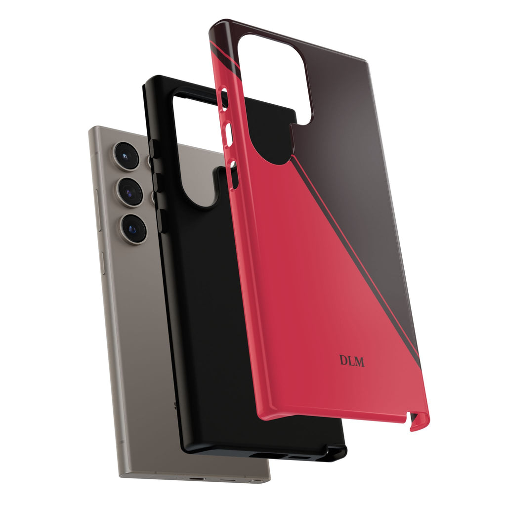 Red/Brown Two Tone Custom Initials Case
