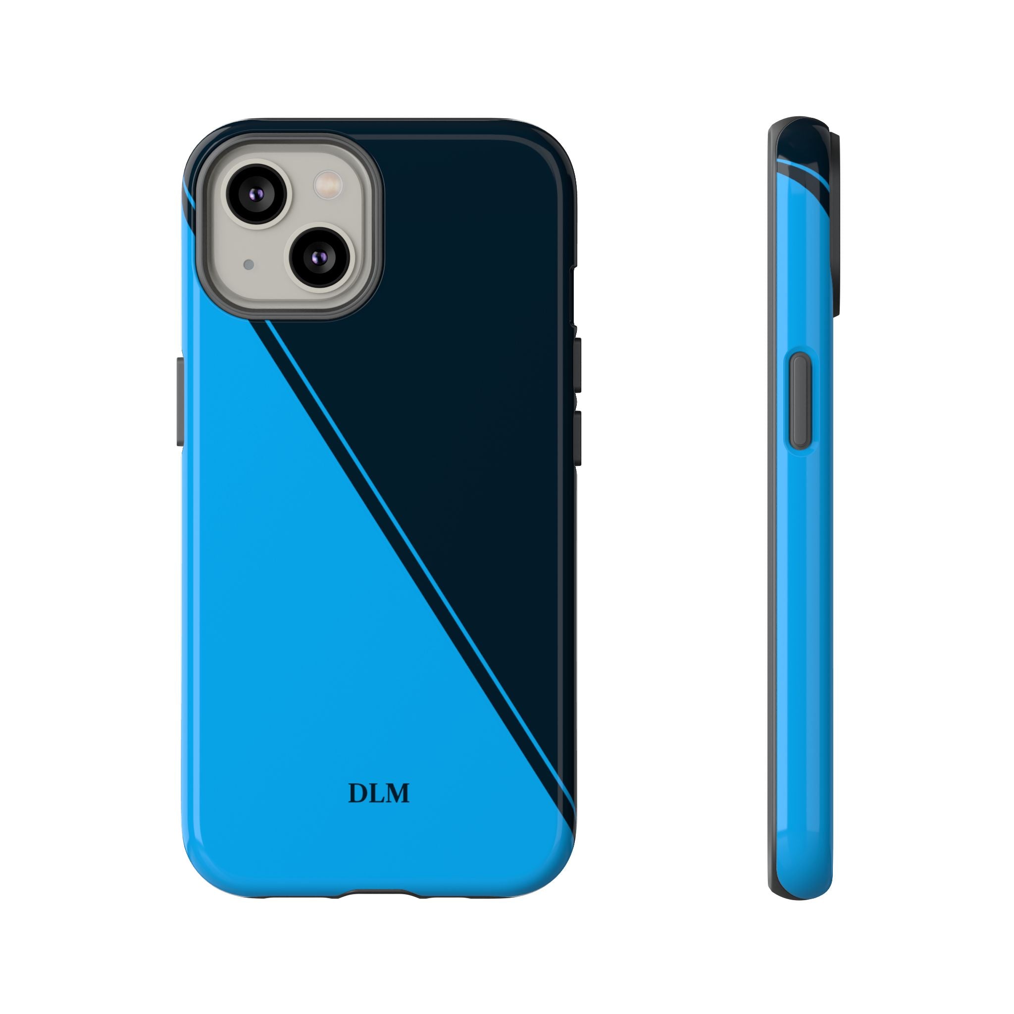 Blues Two Tone Custom Initials Case