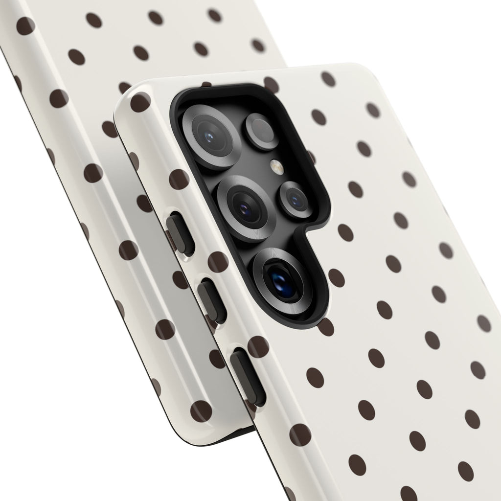 Creamy Mocha Personalised Polka Dot Case