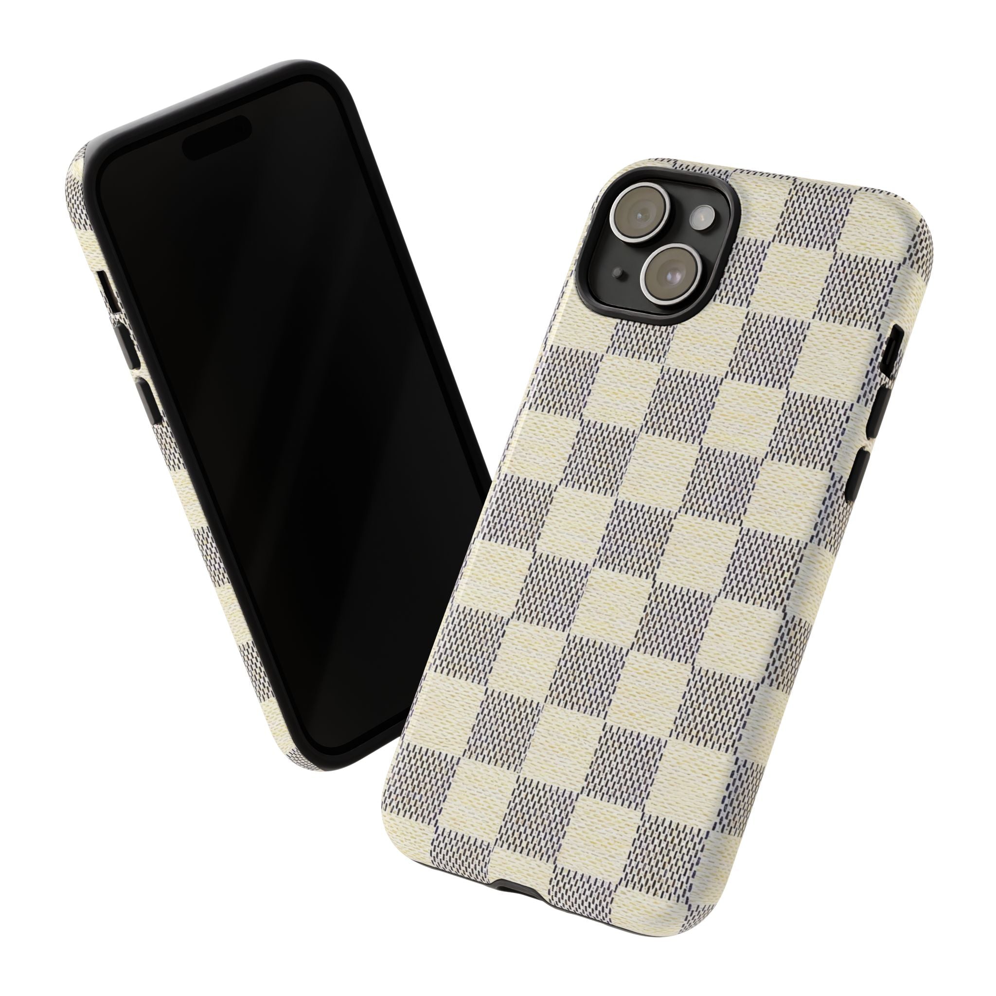 Checkered Cream Phone Case