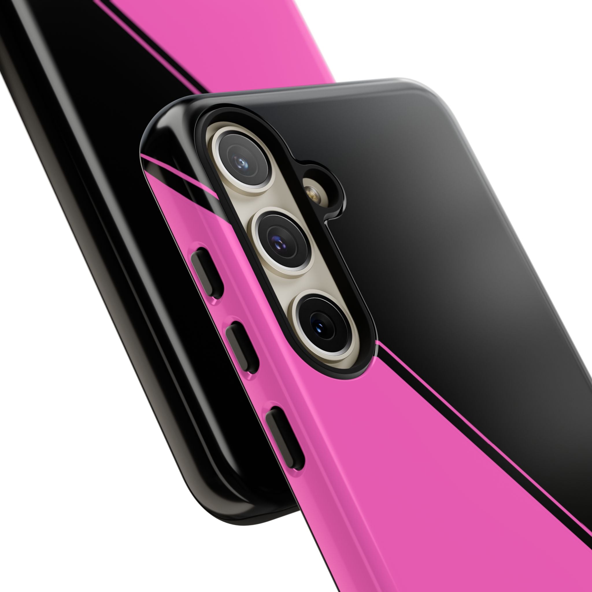 Pink/Black Two Tone Custom Initials Case