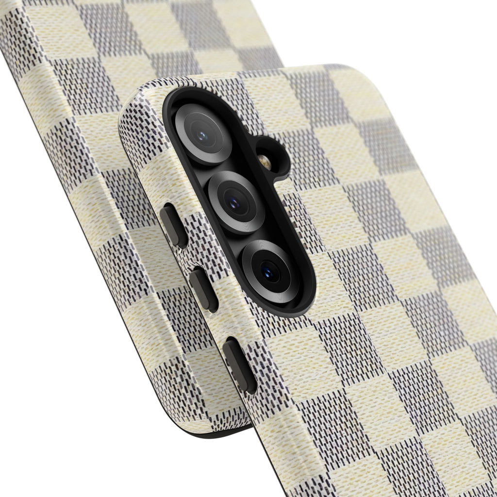 Checkered Cream Phone Case