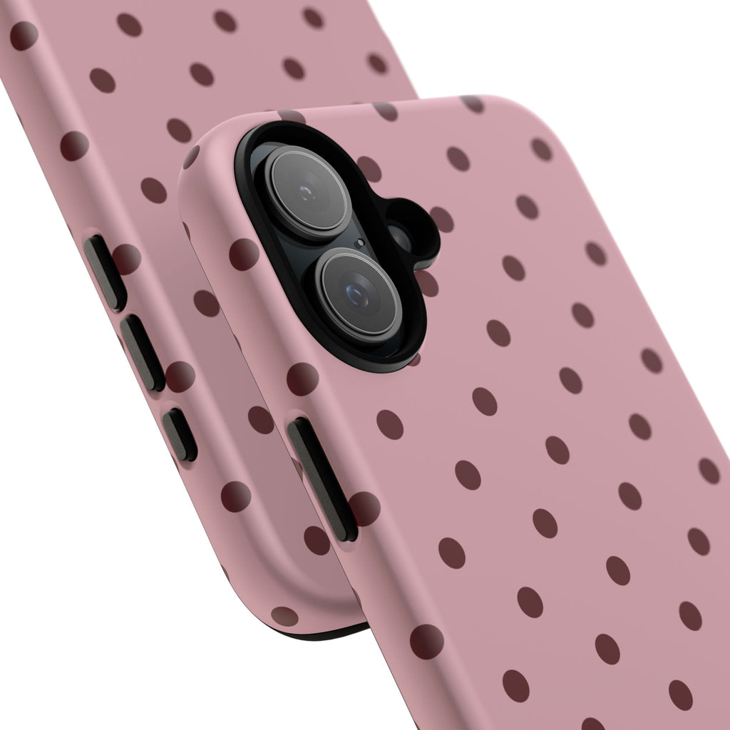 Berry Blush Personalised Polka Dot Case