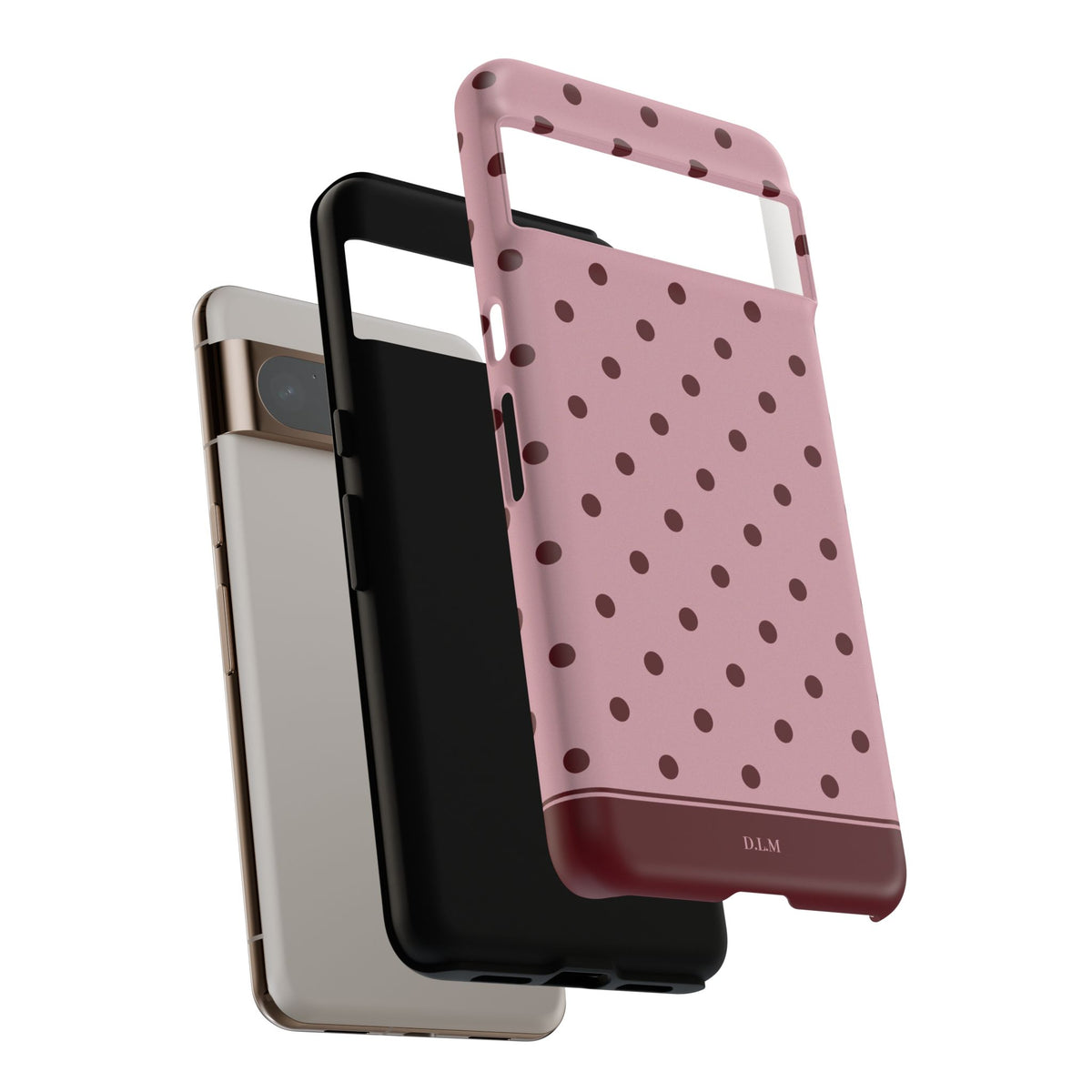 Berry Blush Personalised Polka Dot Case