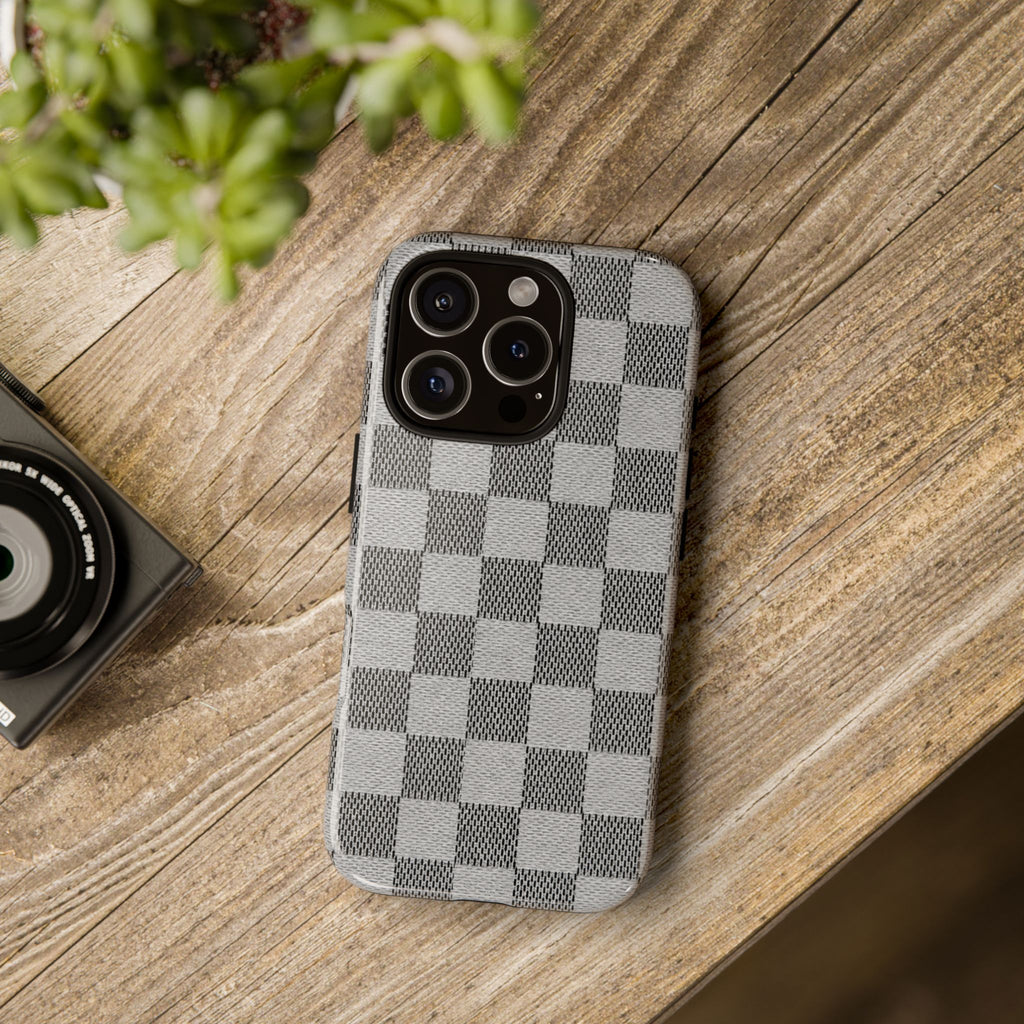 Checkered Grey Phone Case