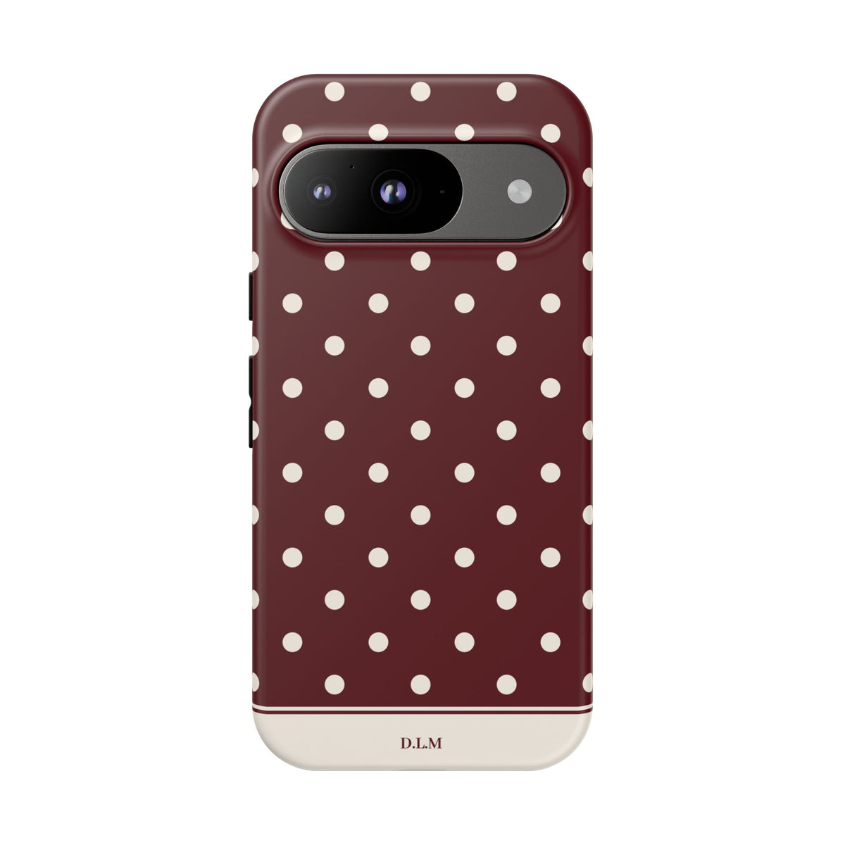 Cranberry Cream Personalised Polka Dot Case