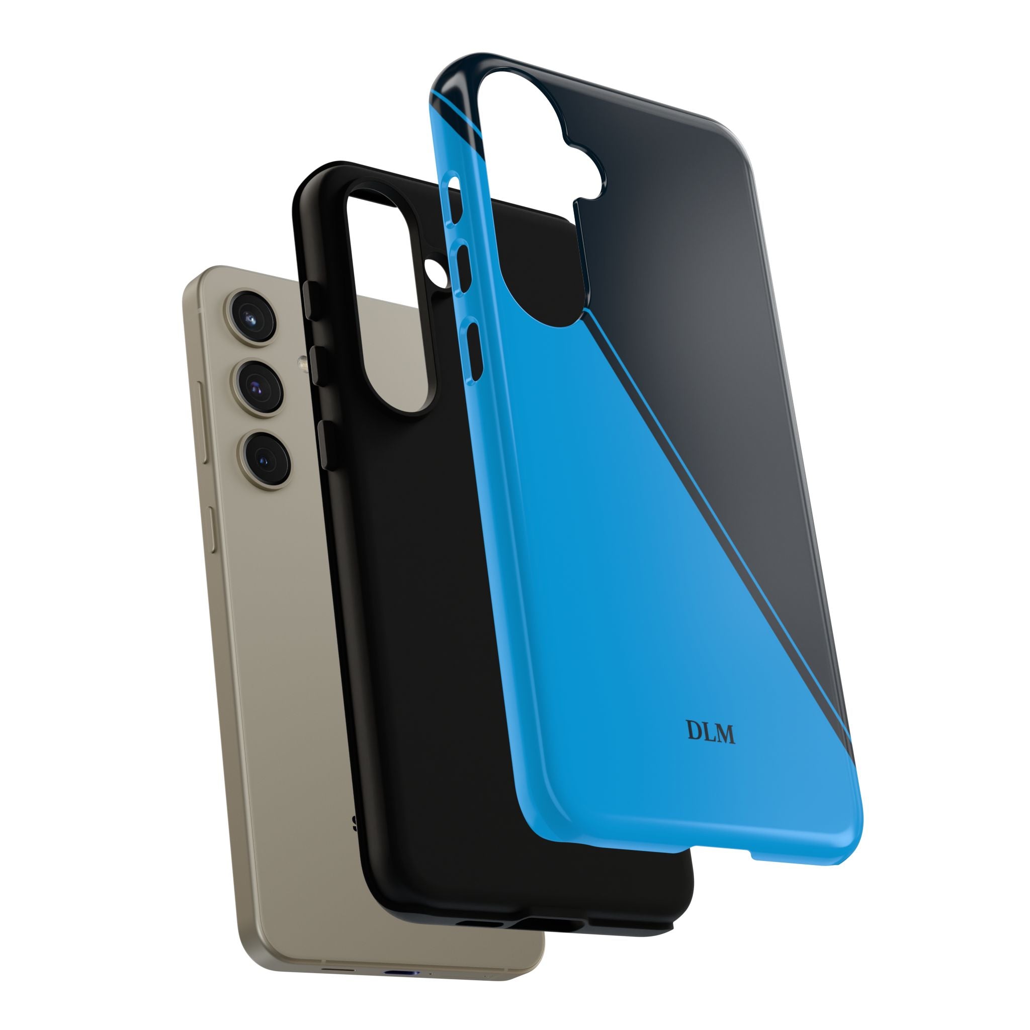 Blues Two Tone Custom Initials Case