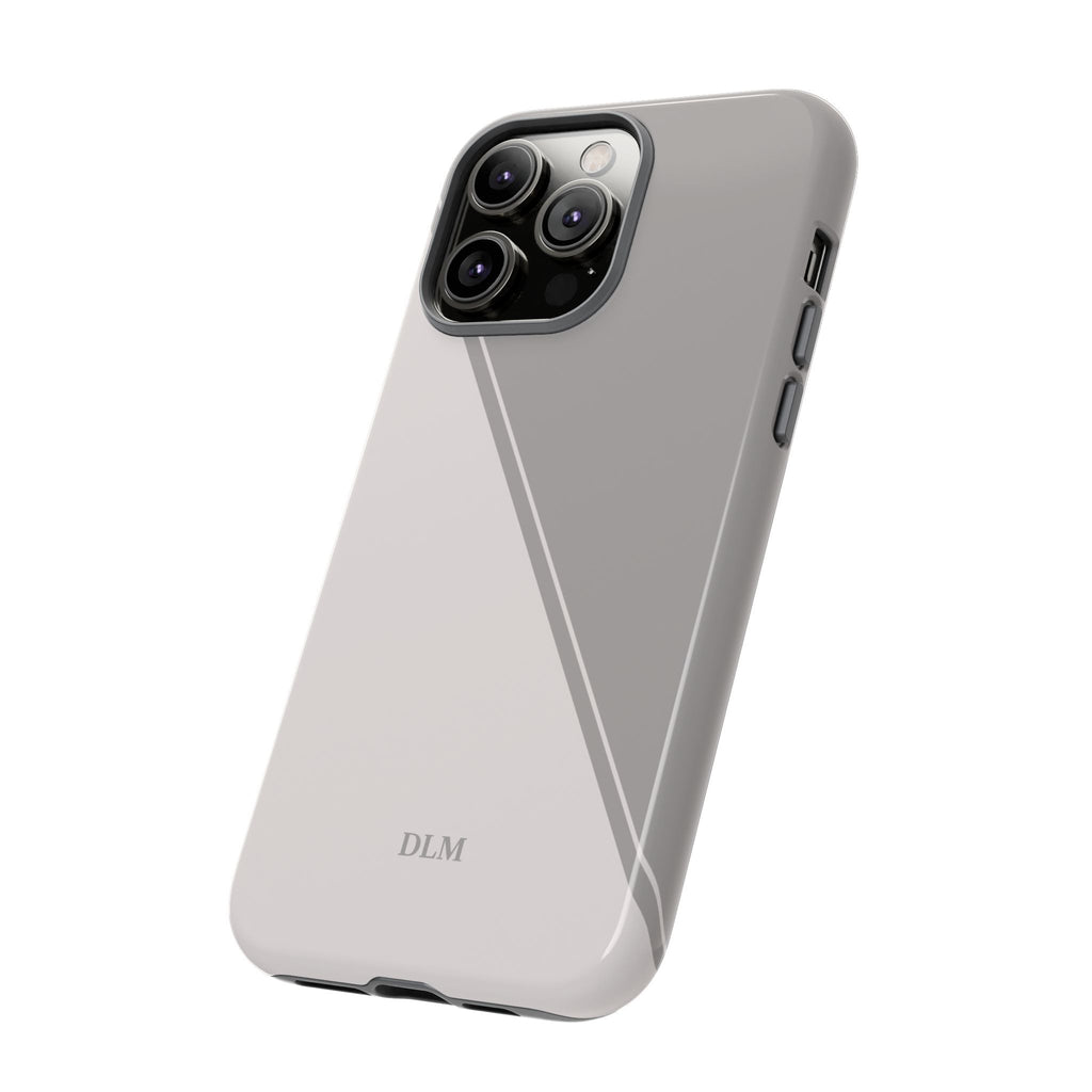 Grey Two Tone Case Custom Initials Case