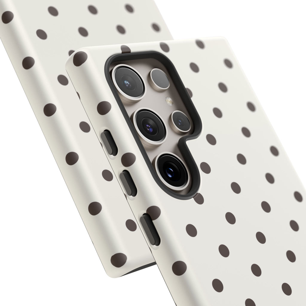 Creamy Mocha Personalised Polka Dot Case