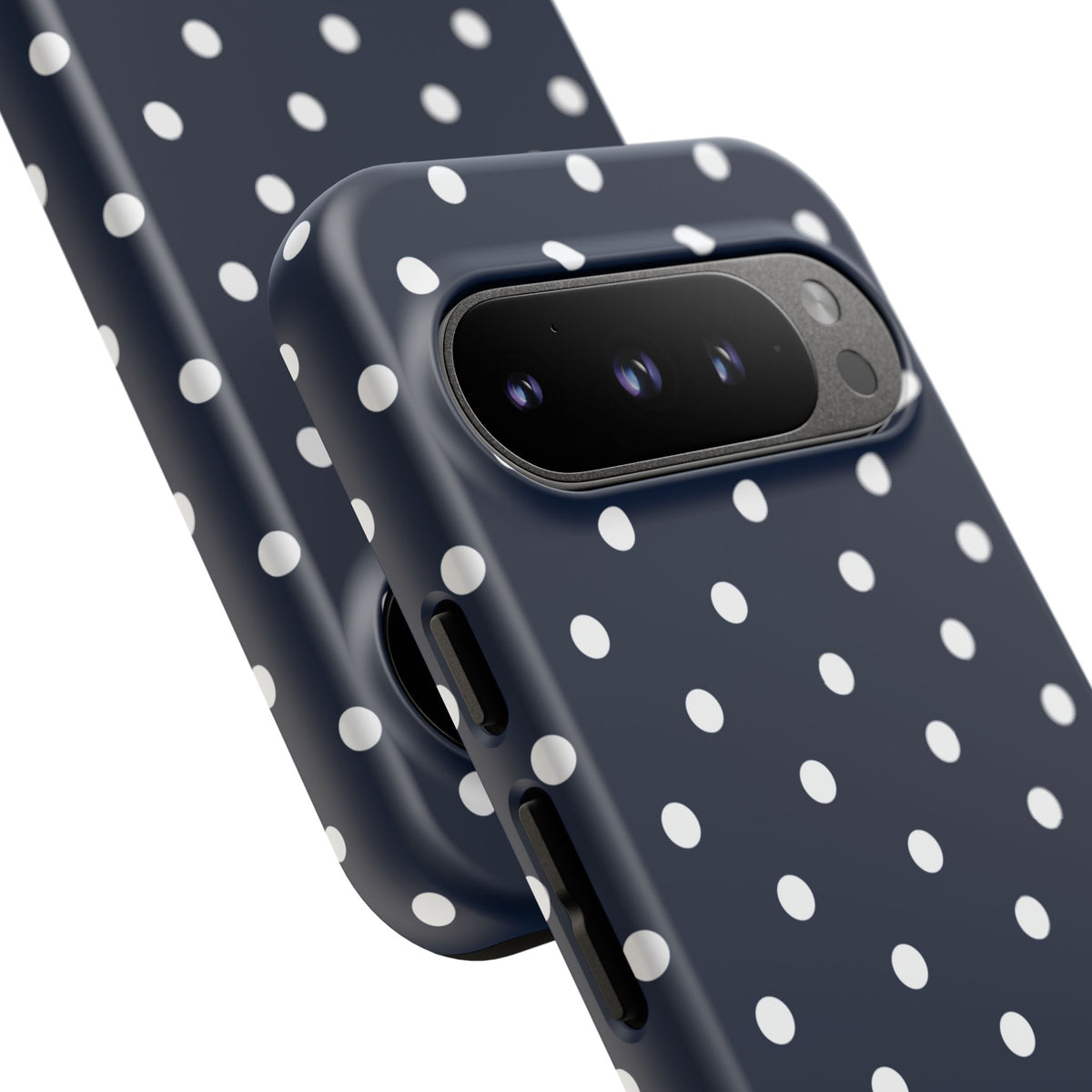 Navy Pearl Personalised Polka Dot Case