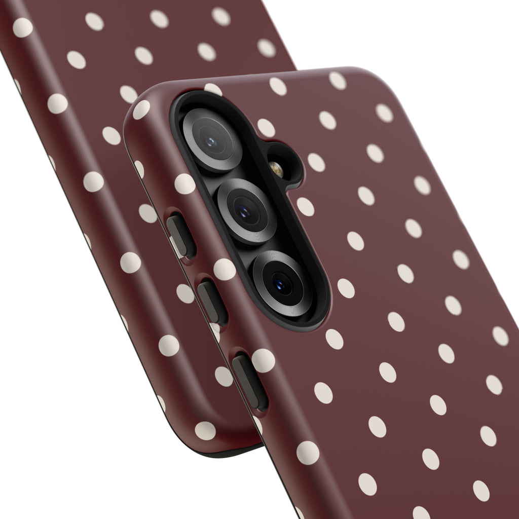 Cranberry Cream Personalised Polka Dot Case