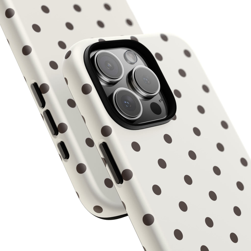 Creamy Mocha Personalised Polka Dot Case