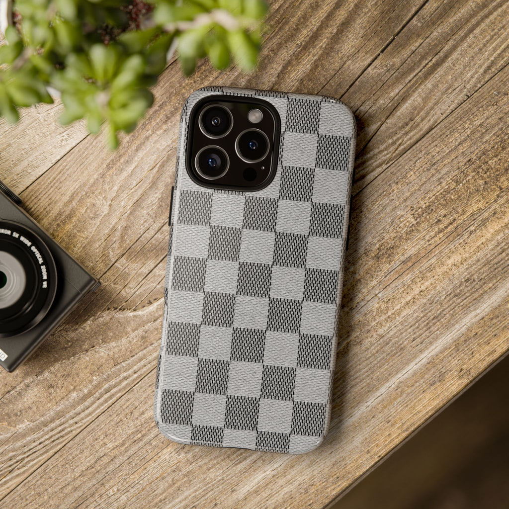 Checkered Grey Phone Case