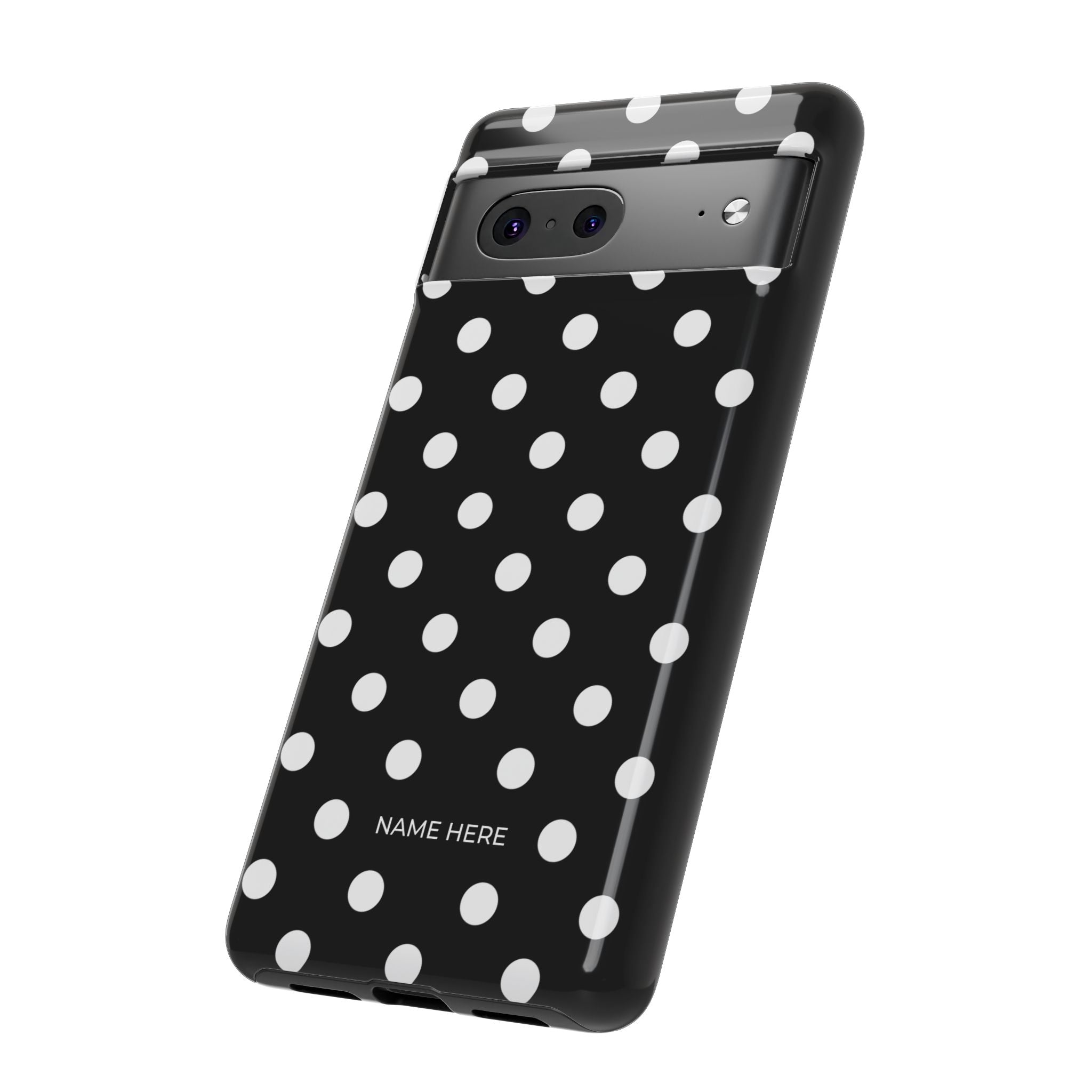Black & White PolkaDot Customisable Case