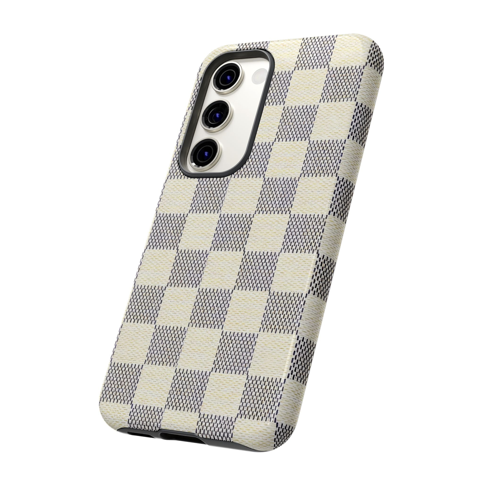 Checkered Cream Phone Case