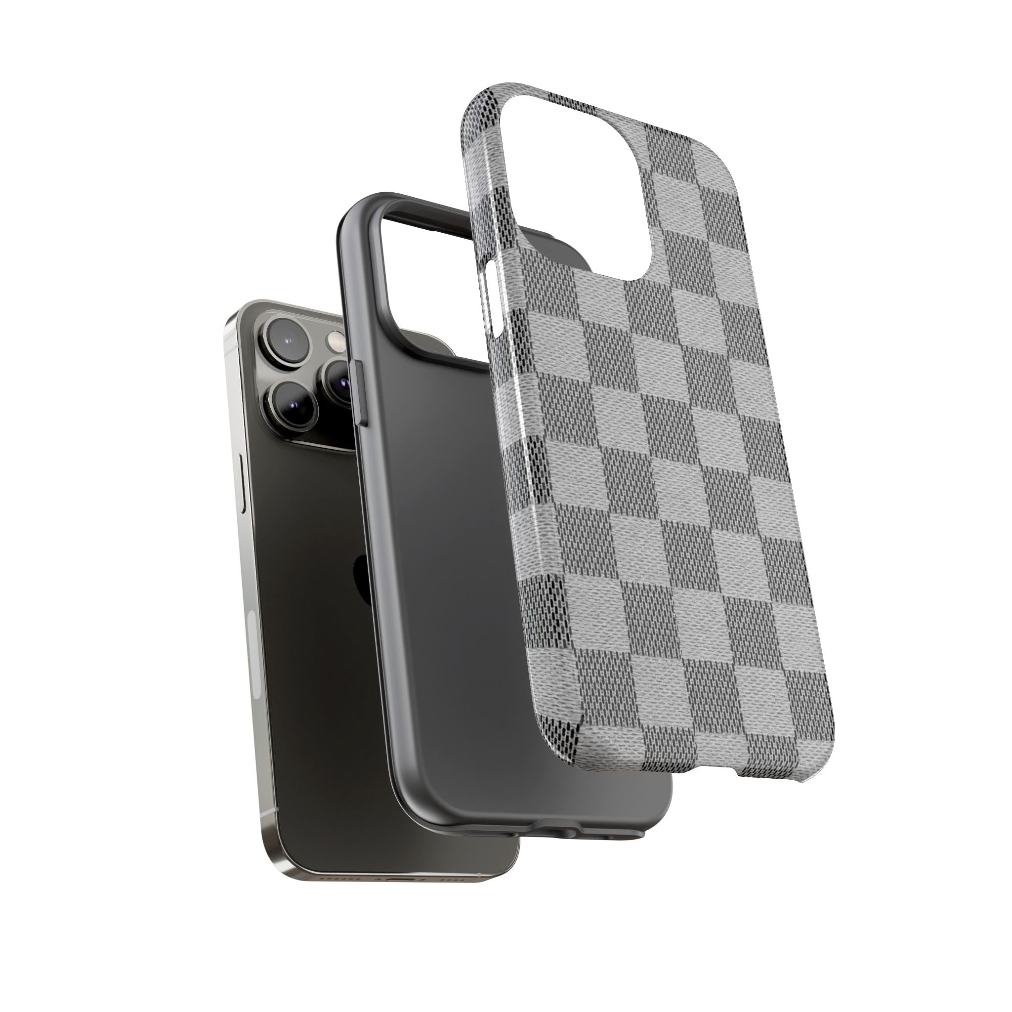 Checkered Grey Phone Case