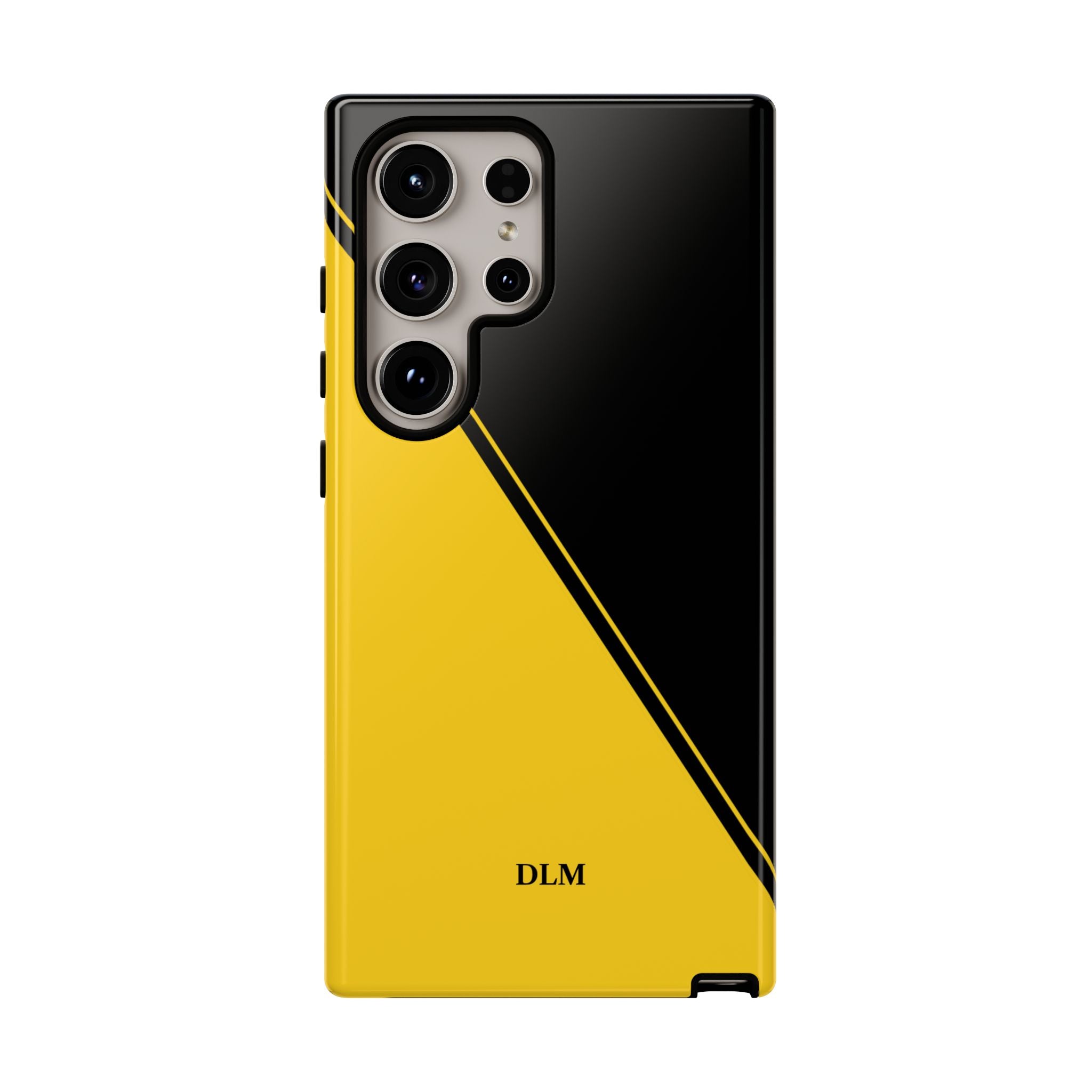Yellow/Black Two Tone Custom Initials Case