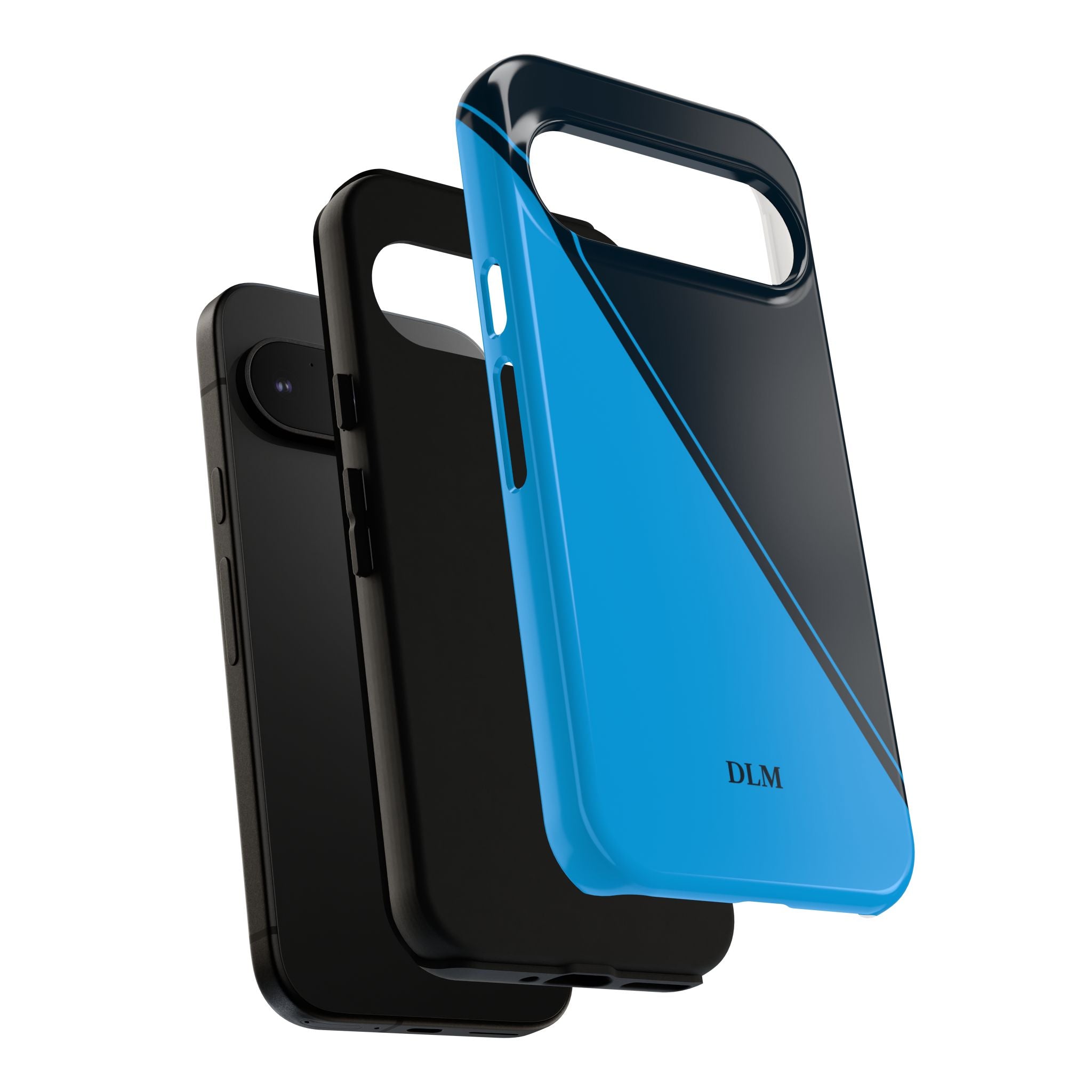 Blues Two Tone Custom Initials Case