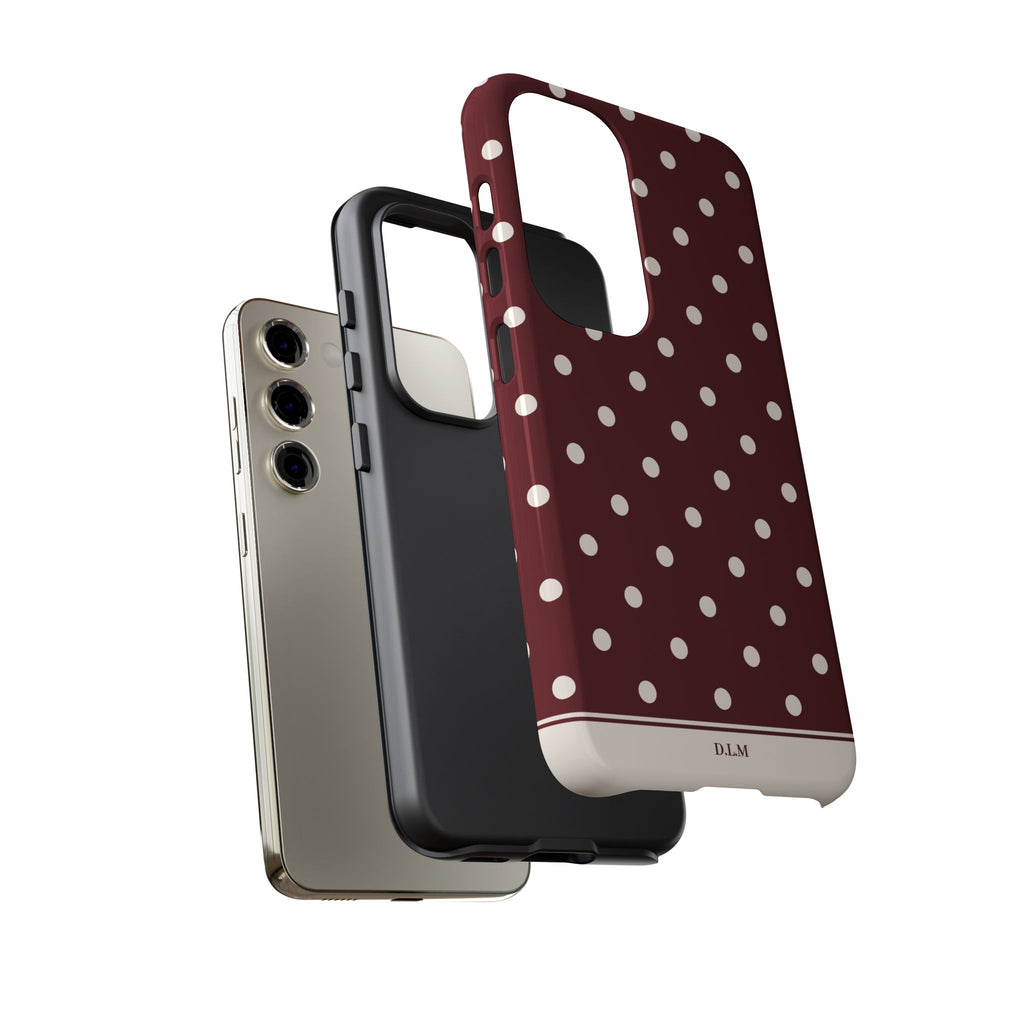 Cranberry Cream Personalised Polka Dot Case