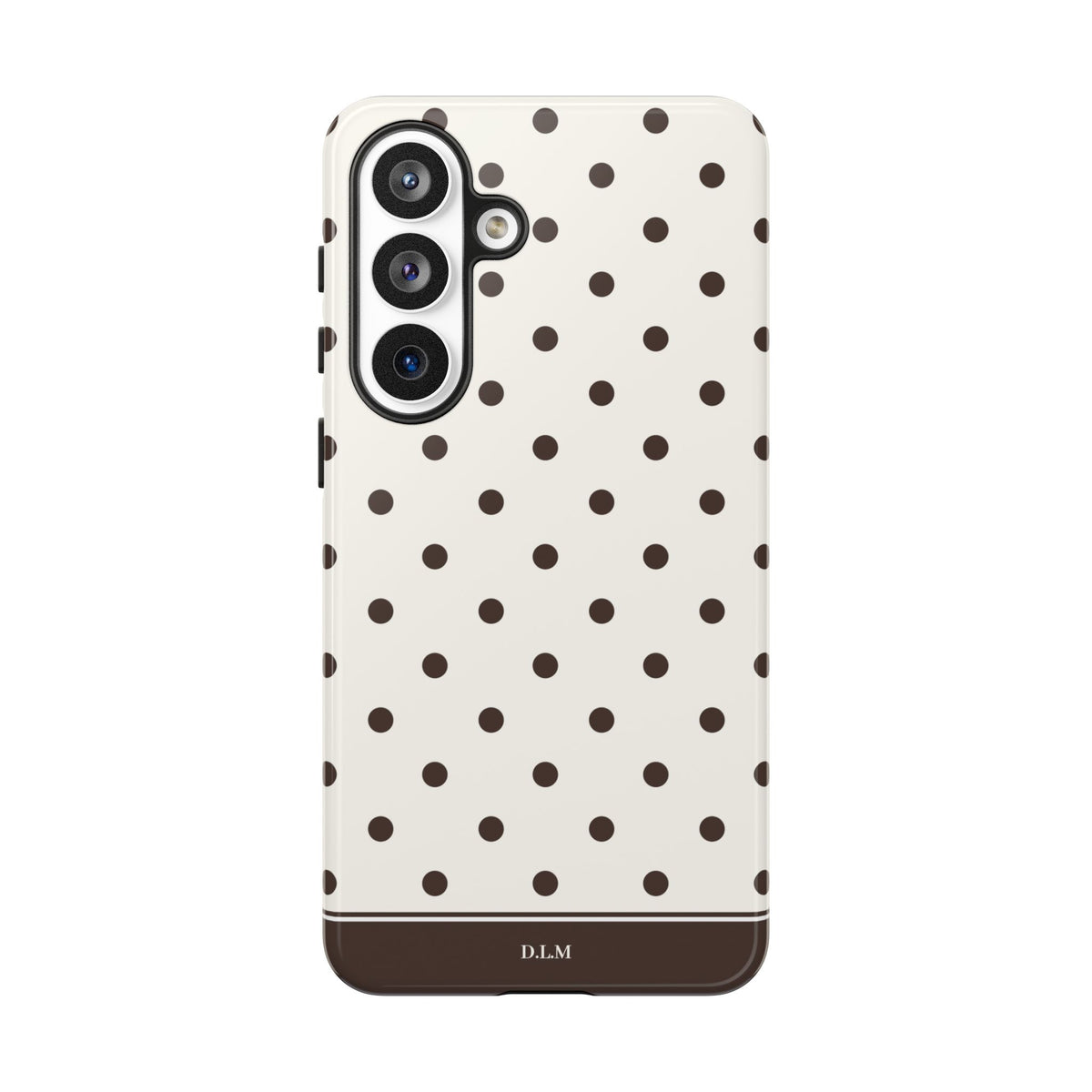 Creamy Mocha Personalised Polka Dot Case