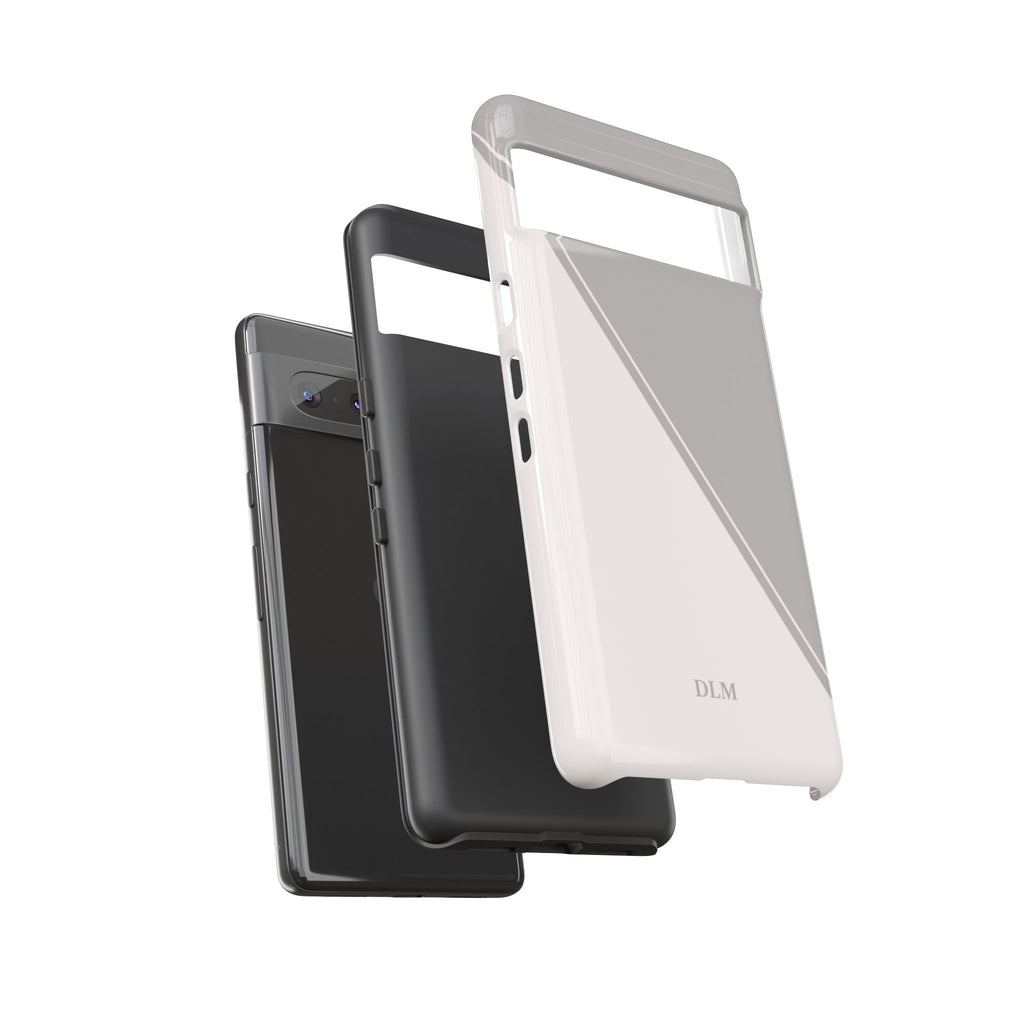Grey Two Tone Case Custom Initials Case