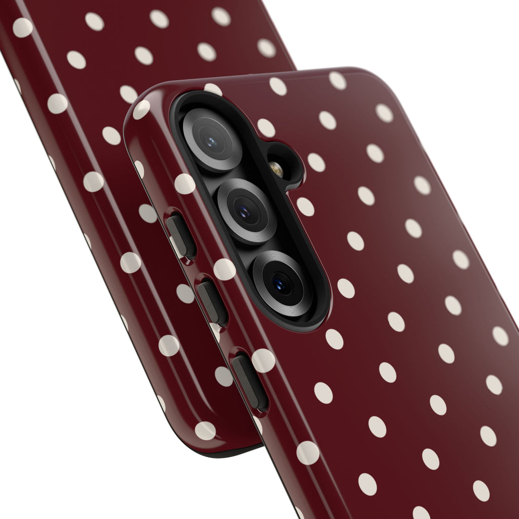 Cranberry Cream Personalised Polka Dot Case