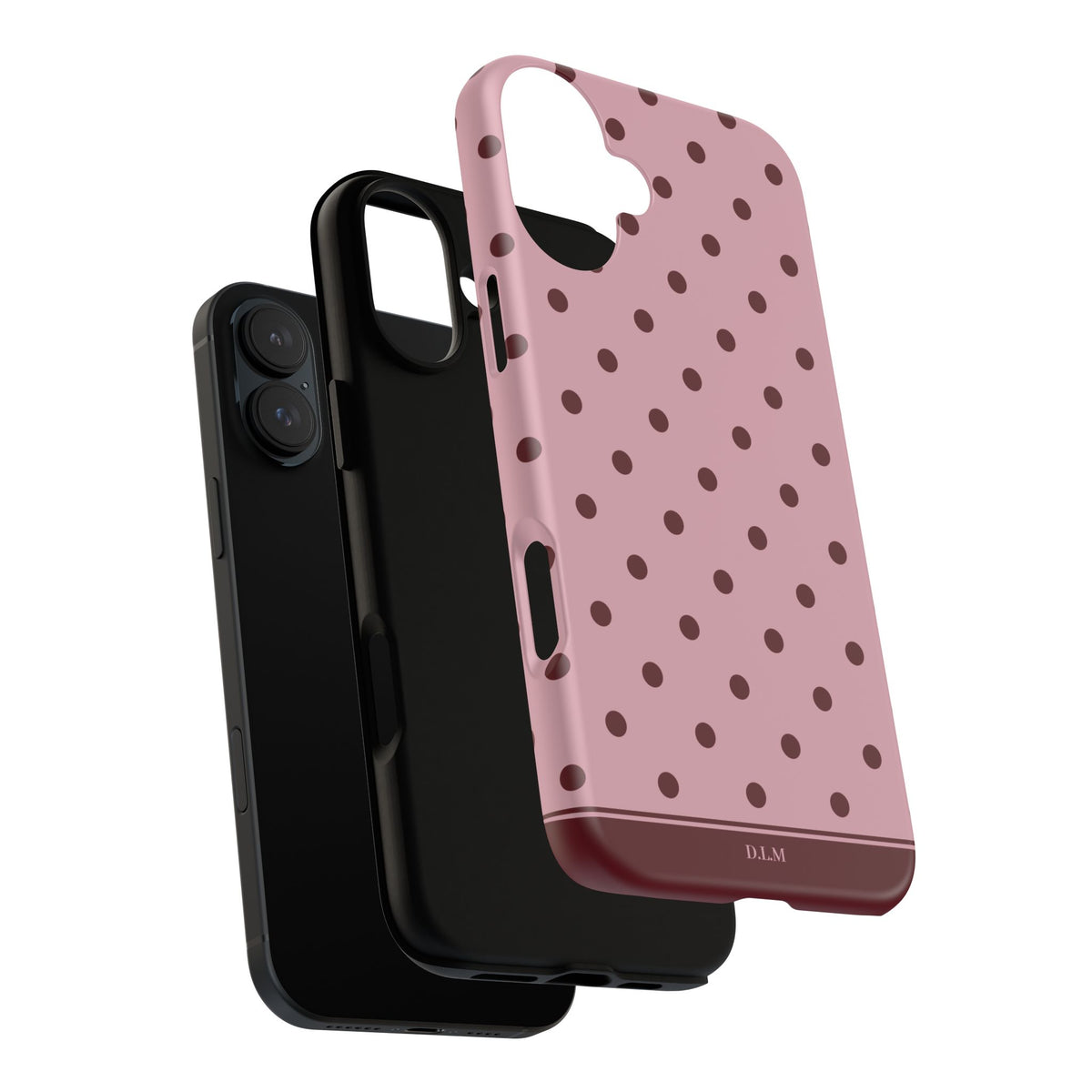 Berry Blush Personalised Polka Dot Case