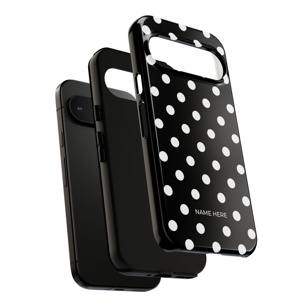 Black & White PolkaDot Customisable Case