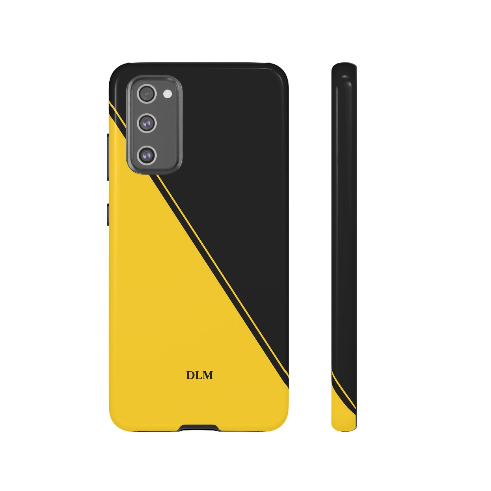 Yellow/Black Two Tone Custom Initials Case
