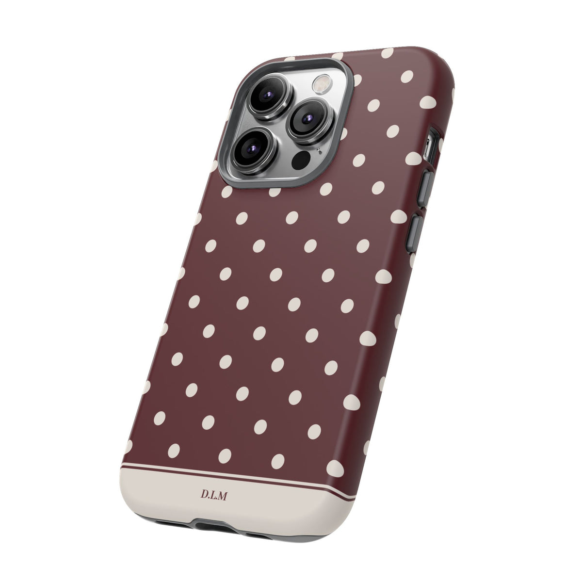 Cranberry Cream Personalised Polka Dot Case