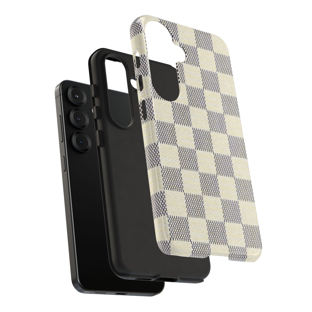 Checkered Cream Phone Case