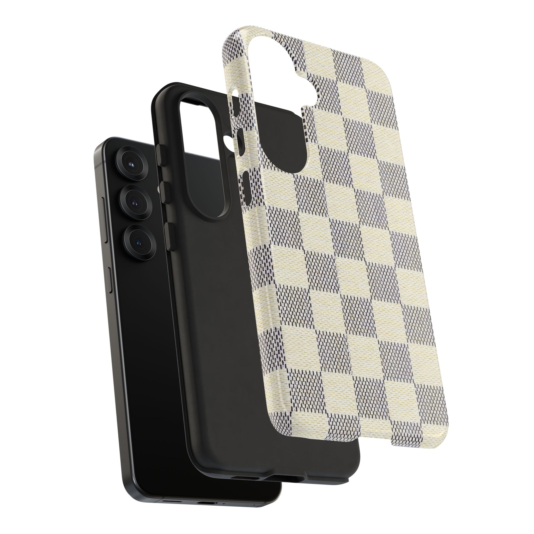 Checkered Cream Phone Case