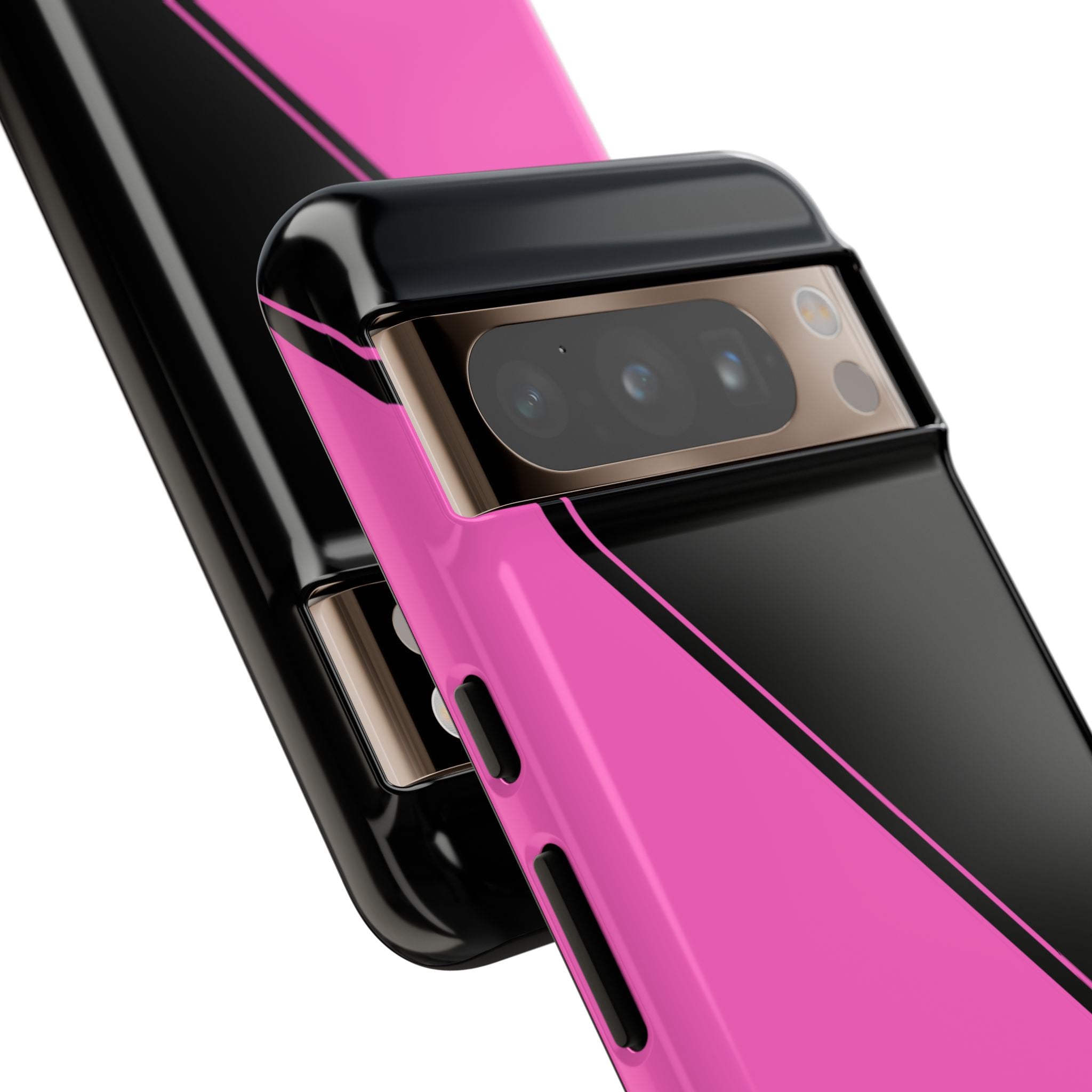 Pink/Black Two Tone Custom Initials Case