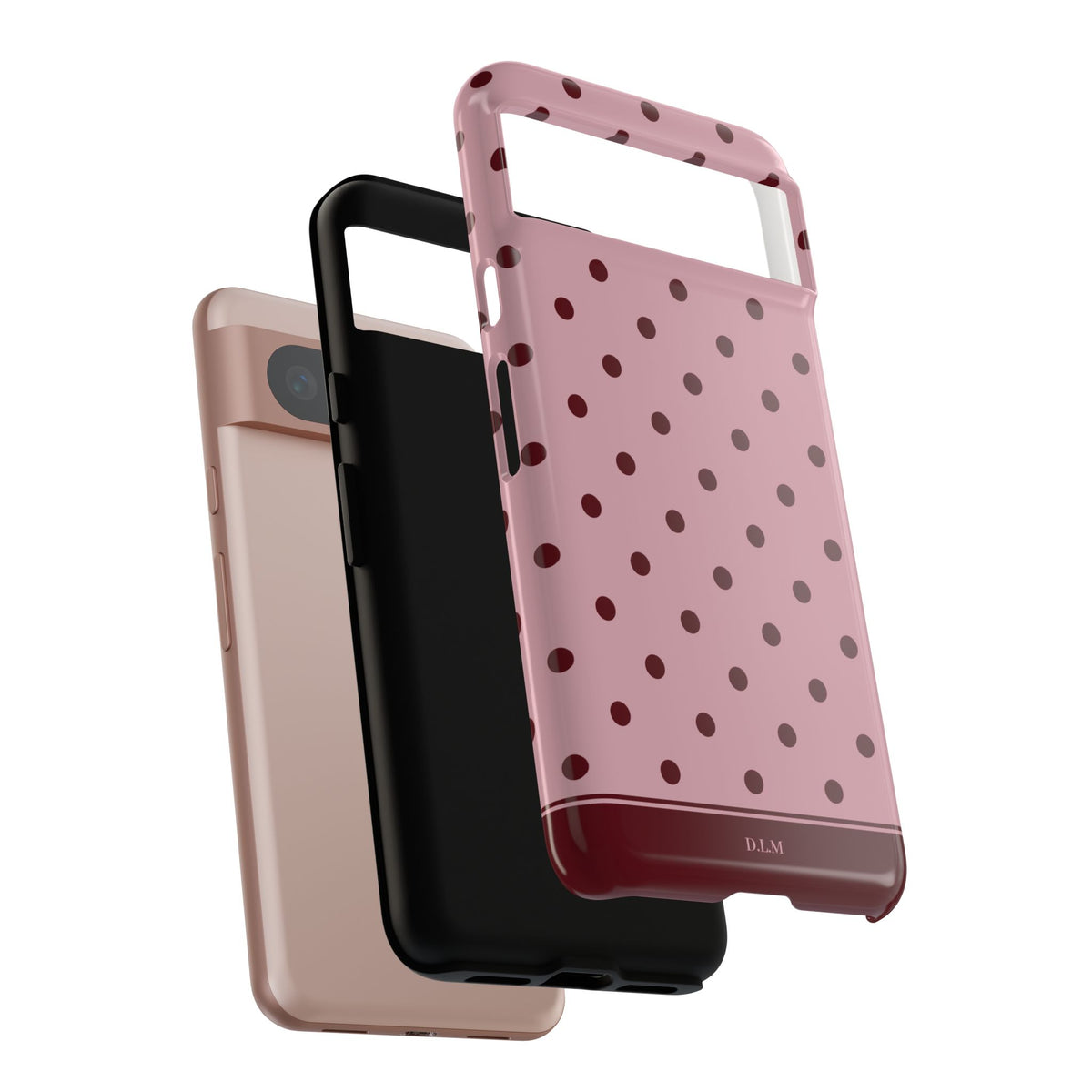 Berry Blush Personalised Polka Dot Case