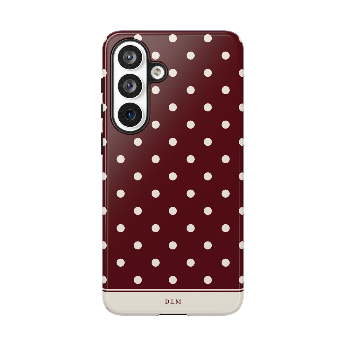 Cranberry Cream Personalised Polka Dot Case
