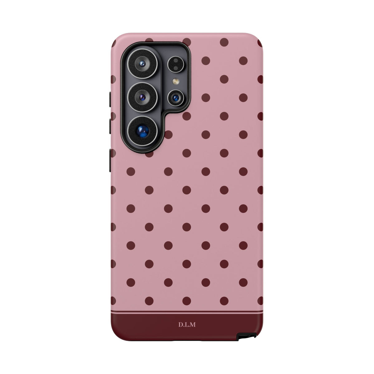 Berry Blush Personalised Polka Dot Case