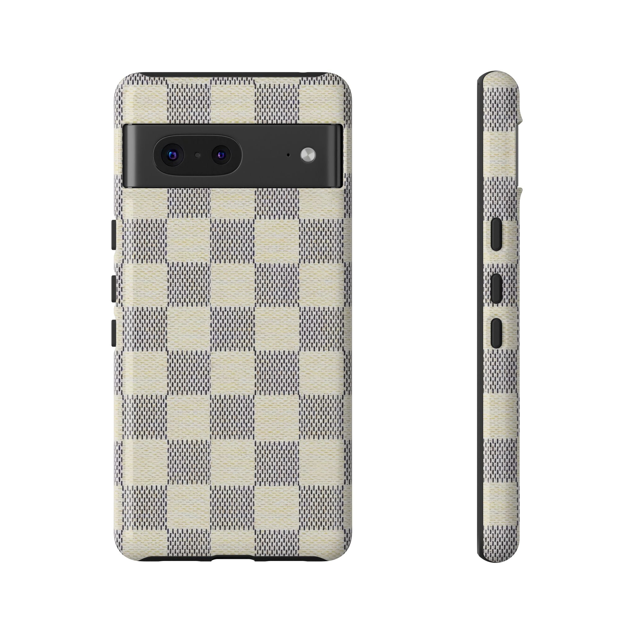 Checkered Cream Phone Case