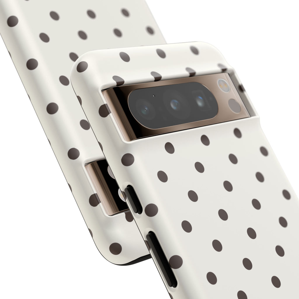 Creamy Mocha Personalised Polka Dot Case