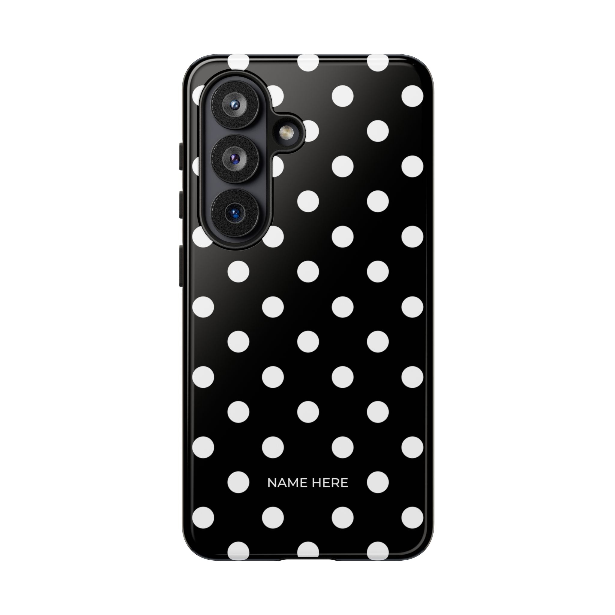 Black & White PolkaDot Customisable Case