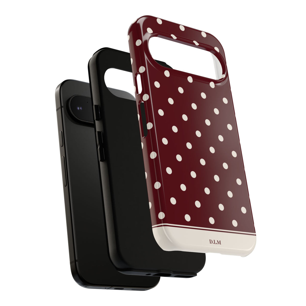 Cranberry Cream Personalised Polka Dot Case
