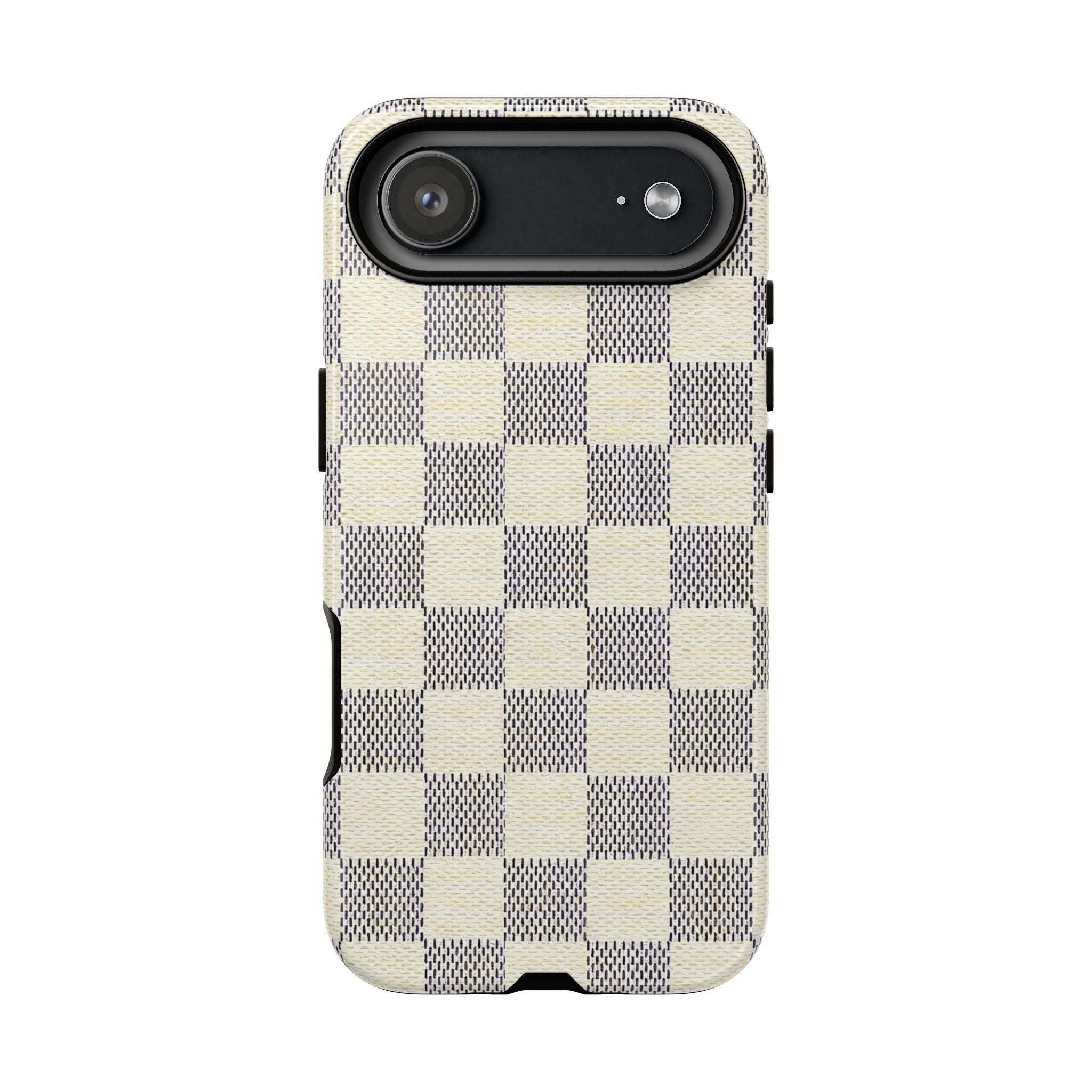 Checkered Cream Phone Case