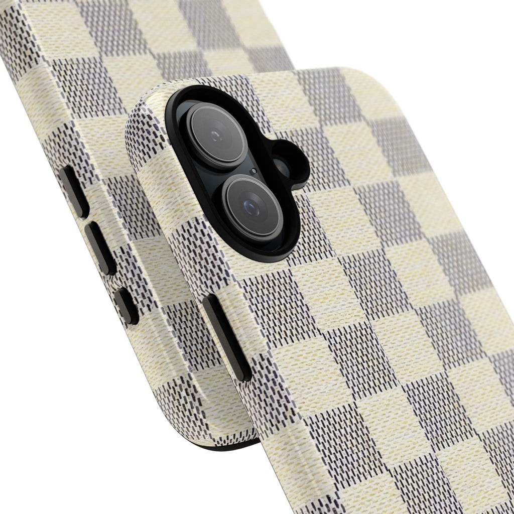 Checkered Cream Phone Case