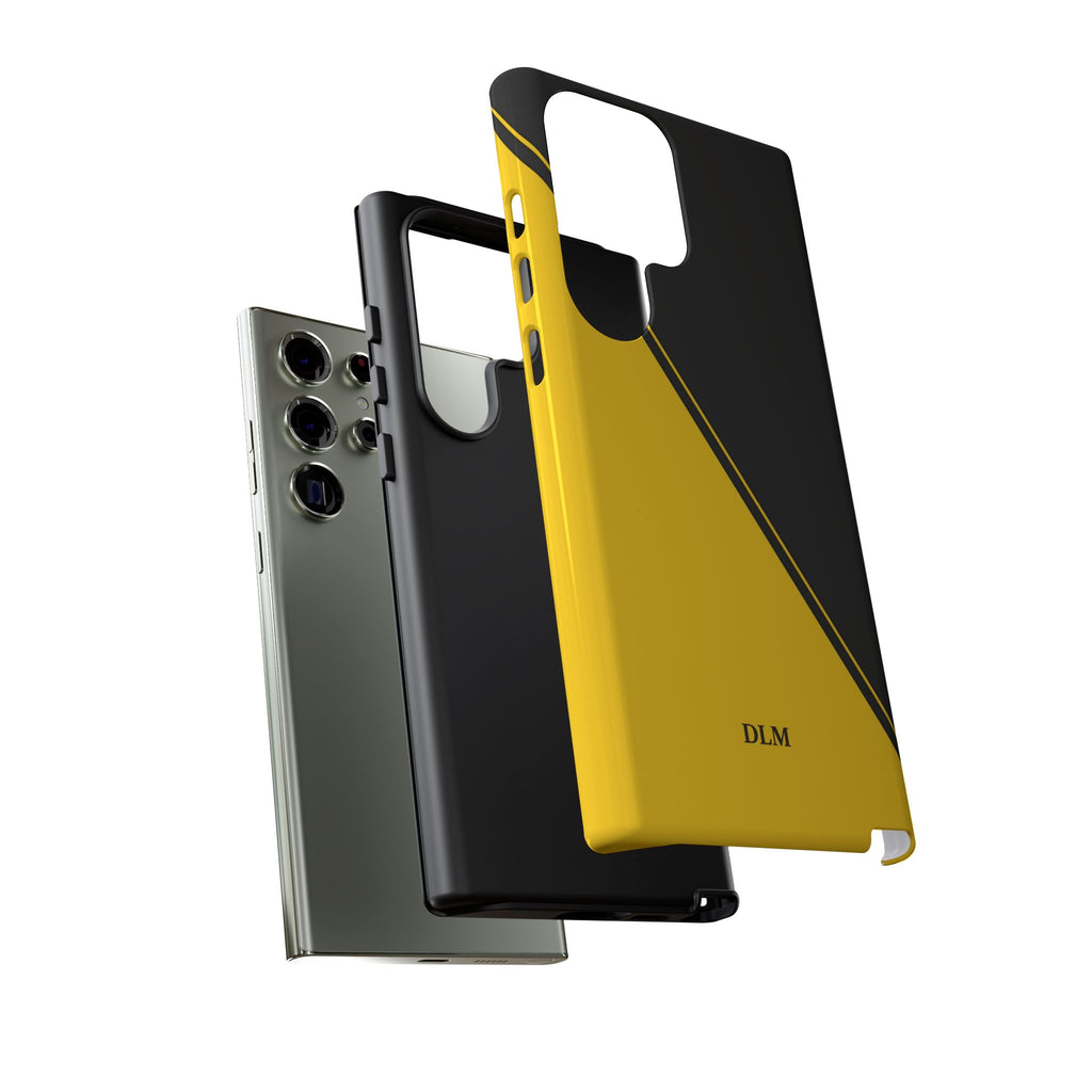 Yellow/Black Two Tone Custom Initials Case